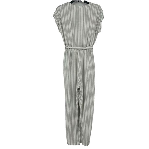 Gap Kimono Jumpsuit White Black Dots Wide Leg Short Sleeve Belted Size S - Picture 6 of 10